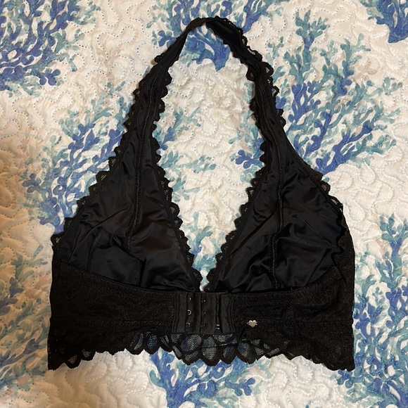 Victoria’s Secret PINK halter bra lace black Small - Picture 2 of 7